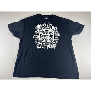 West Coast Choppers Choppers Inc T Shirt Mens 2XL Black Jesse James Biker Tee